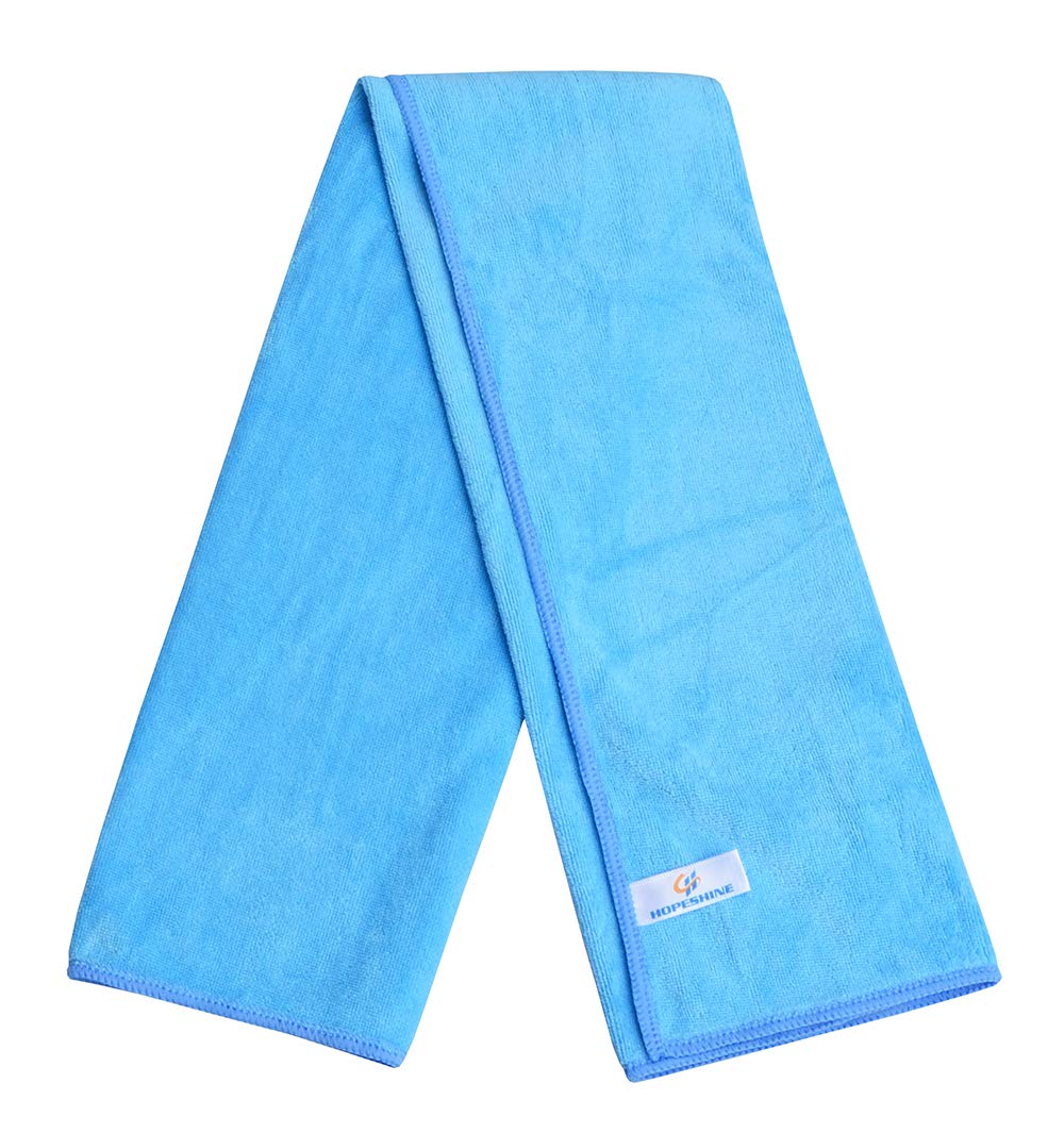 Hopeshine Microfiber Gym Towels Fast Drying Sports Towel Fitness Workout Sweat Towels For Men & Women 3-Pack (Light Blue, 16Inch